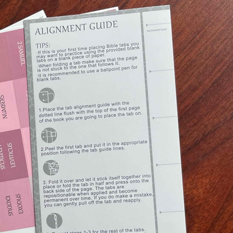 Laminated Bible Tabs, Reposition Large Print Stickers