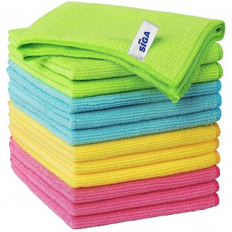 Microfiber Cleaning Cloth,Pack of 12,Size:12.6 x 12.6