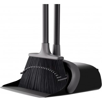 Broom and Dustpan Set for Home with 52 Long Handle, Standing Set for Home Kitchen Room Office Lobby Floor Cleaning