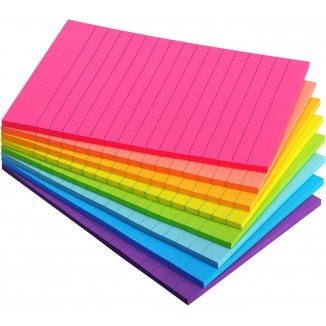 8 Pads Lined Sticky Notes Sticky Notes with Lines Self-Stick Note