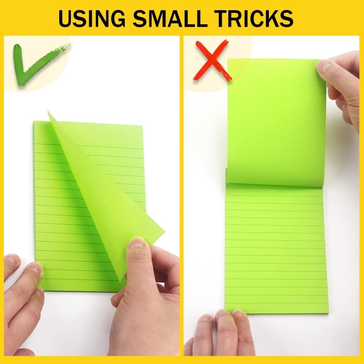 8 Pads Lined Sticky Notes Sticky Notes with Lines Self-Stick Note