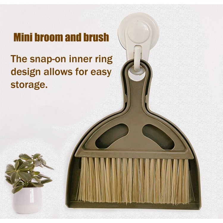 Mini Dustpan and Brush Set, Small Dust pan and Brush Set, Hand Broom and Dustpan Set for Home/Camping/Pets.