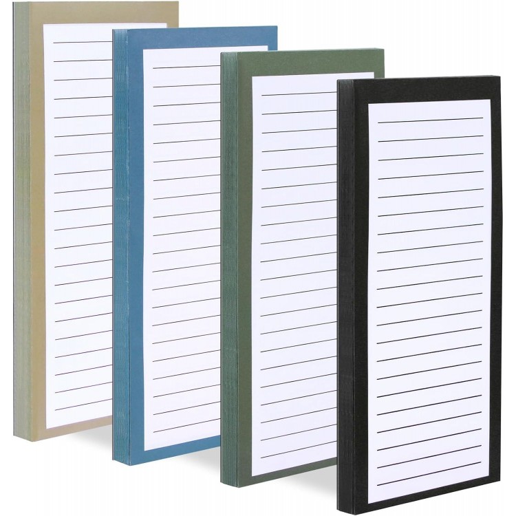4 Pack Magnetic Notepads for Refrigerator,for Grocery List