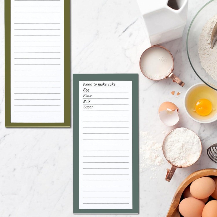 4 Pack Magnetic Notepads for Refrigerator,for Grocery List