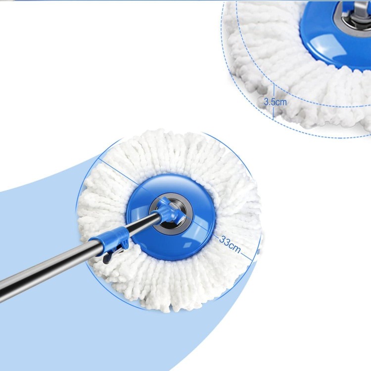 1 Cleaning Brush, Self Wringing Mop and Foot Pedal Bucket System for Hardwood Laminate Ceramic Marble Tile Floor Cleaning