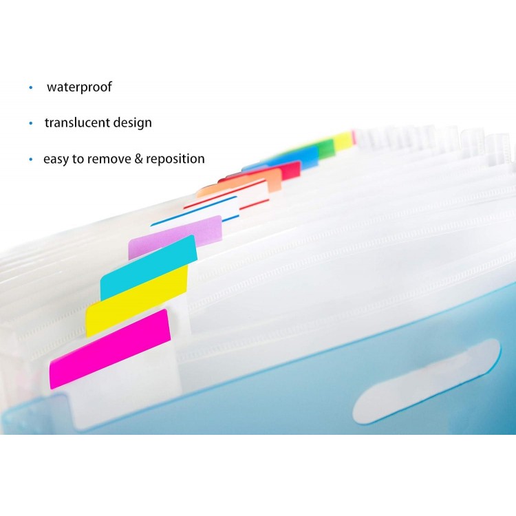 500 Pieces Tabs 2 Inch Sticky Index Tabs, Writable and Repositionable