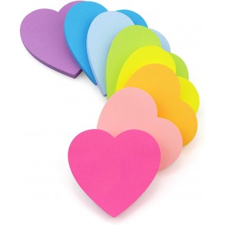 Heart Shape Sticky Notes Color Bright Colorful Sticky Pad