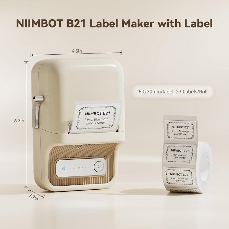 Label Maker, Thermal Label Printer, Portable Inkless Label Makers