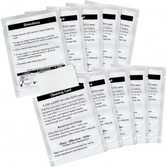 10 Pc 60622 Cleaning Card Label Printer Cleaning Sheets Swipe