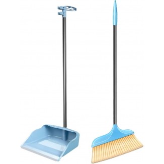  Dustpan,Anti-Scratch Edge, 15°Angle Ergonomic Design,Seamless Rubber Strip Fit The Ground to Avoid Dust Leakage,Used for Home Office