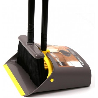 Long Handle 40/52 Broom and Dustpan Set for Home Kitchen Shop Indoor Commercial Heady Duty Upright Lobby Dustpan