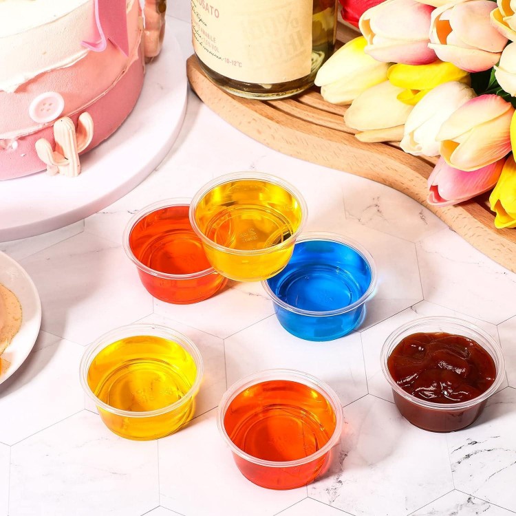 500 Count Plastic Souffle Cups Disposable Portion Cups Without Lid Condiment Cups Small Sauce Cups