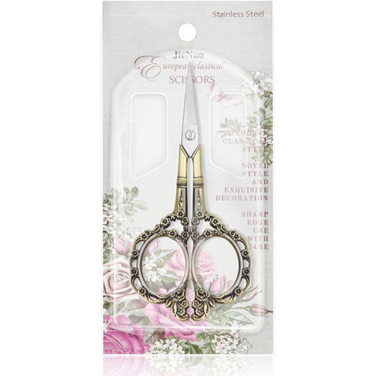 Professional Manicure Scissors, EBANKU Vintage Stainless Steel Cuticle Precision Beauty Grooming