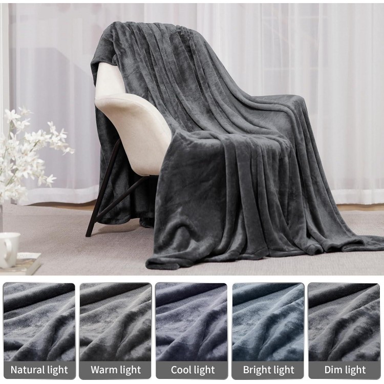 Fleece Blanket Twin Bed Blanket for Couch, Bed, Camping, Travel-Lightweight
