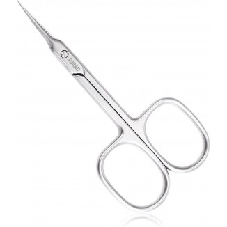 Cuticle Scissors Extra Fine for Manicure and Pedicure, Curved Blade Nail Scissors