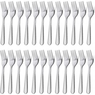Flatware Forks for Home, Kitchen or Restaurant - Mirror Polished, Dishwasher Safe
