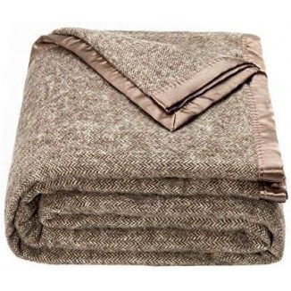 Bed Throws Blankets Wool Blanket Brown Herringbone Throw Blanket