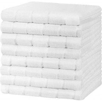 8 Pack Bath Washcloth Set – Microfiber Bath Hand Towels for Bathroom