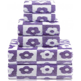 6 Pcs Bath Towel Set 2 Bath Towel 2 Hand Towel 2 Washcloth