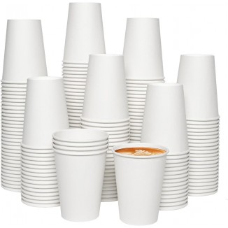 White Drinking Cups, Ideal for Party, Office, Home, Travel and More