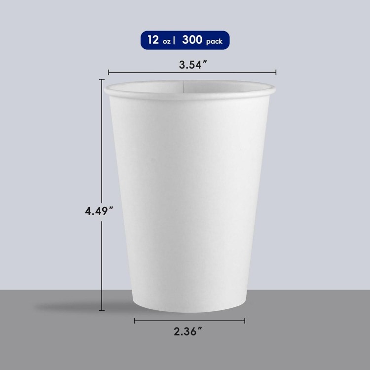 White Drinking Cups, Ideal for Party, Office, Home, Travel and More