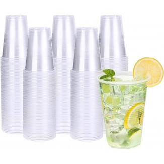 Transparent Plastic Cups Bulk for Ice Cream, Disposable Cups for Wedding,Party