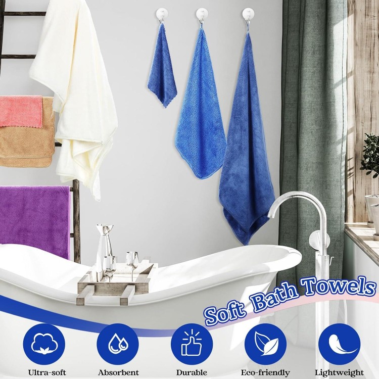 30 Pack Towels and Washcloths Sets Bath Towels Set for Bathroom Bath Towels