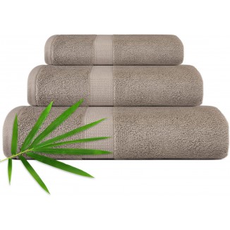 3PC Bath Towels Set for Face, Body, and Sensitive Skin Walnut Luxury Towels Set