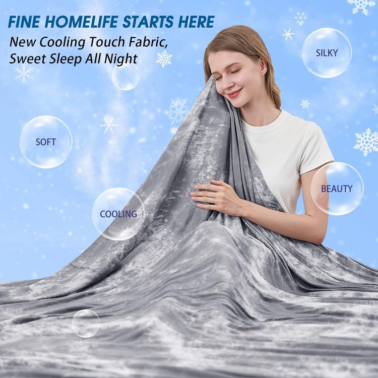 Cooling Blanket Queen Size, Summer Blankets for Hot Sleepers & Night Sweat