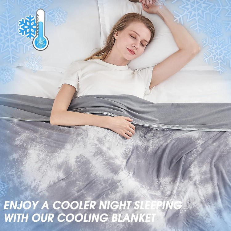 Cooling Blanket Queen Size, Summer Blankets for Hot Sleepers & Night Sweat