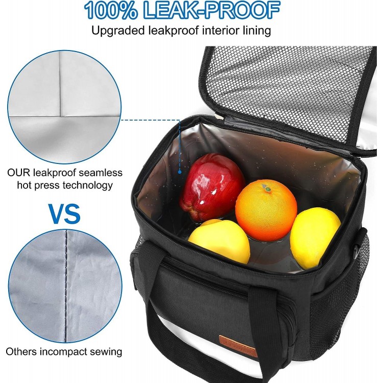 Femuar Reusable Lunch Box for Men/Women - Insulated Lunch Bag Leakproof Lunchbox