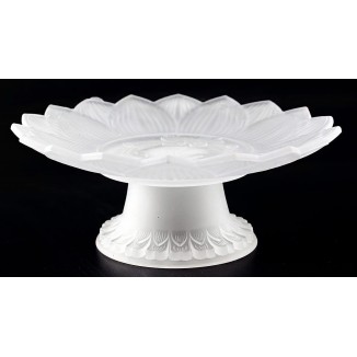 7 Inch White Glass Buddhist Fruit Plate, Offering Plate for Altar, Buddhist Altar Supplies