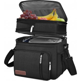 Lunch Bag & Lunch Box for Men Women Double Deck 