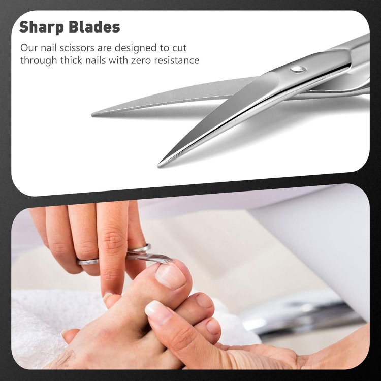 BEZOX Nail Scissors with Sharp Curved Blade - Nail Maintenance Toenail