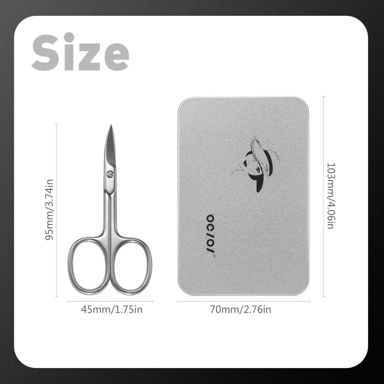 BEZOX Nail Scissors with Sharp Curved Blade - Nail Maintenance Toenail