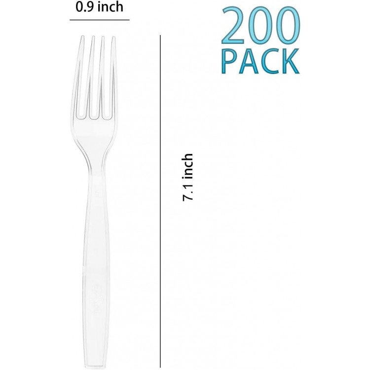Heavy Weight Disposable Forks Plastic Utensils for Parties, Picnics, Big Event, Daily Use