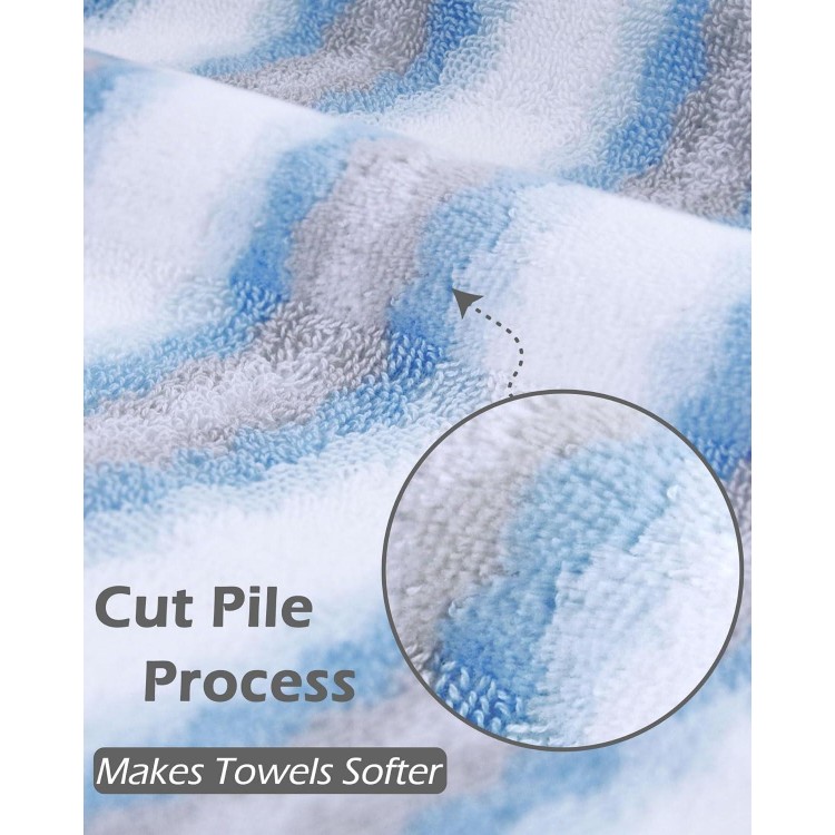 6 Piece Soft and Absorbent Bathroom Towel Set