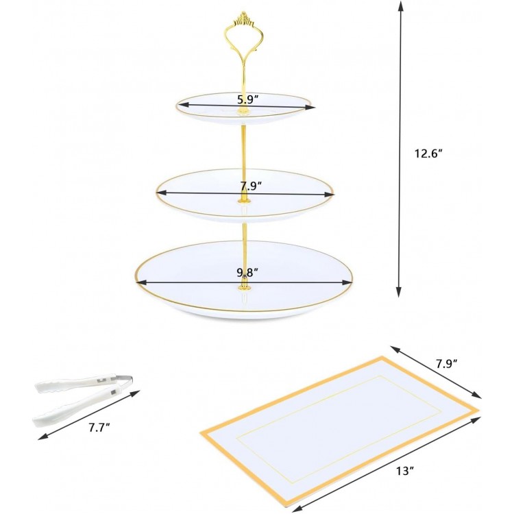  Serving Tray Appetizer Plates for Wedding Baby Shower Home Birthday Tea Party Decoration