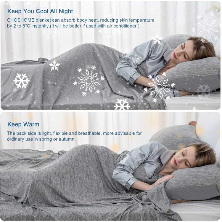 Cooling Blanket for Hot Sleepers Lightweight Summer Cold Thin Blankets