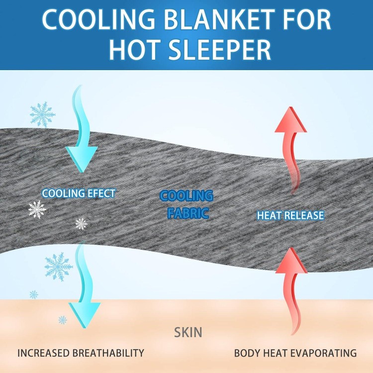 Cooling Blanket for Hot Sleepers Lightweight Summer Cold Thin Blankets