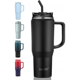 40 oz Tumbler with Handle, Insulated Tumblers with Lid and Straw