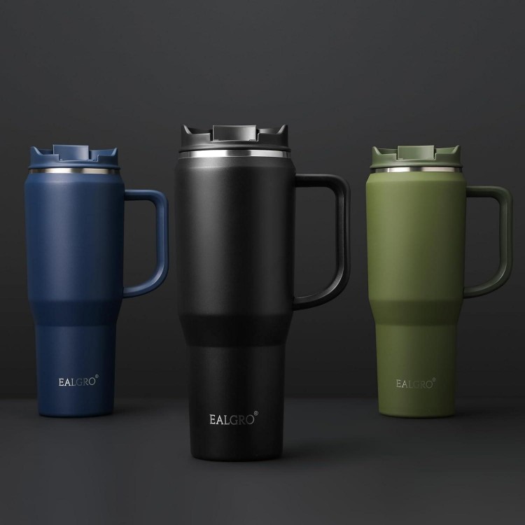 40 oz Tumbler with Handle, Insulated Tumblers with Lid and Straw