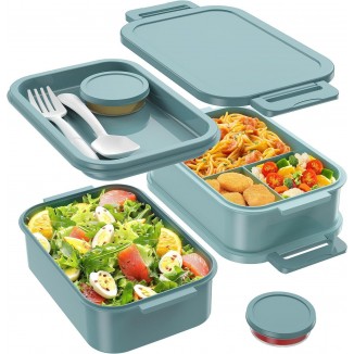 Jelife Bento Box Adult Lunch Box - 72oz Stackable Bento Lunch Box for Adults