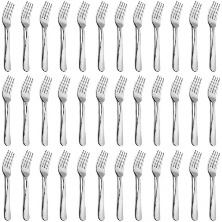 Durable Table Forks Set, Use for Home, Kitchen and Restaurant - Mirror Polished, Dishwasher Safe