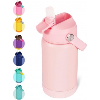 12oz Kids Insulated Water Bottle, Leak-proof Toddler Cup With Straws Lids, Kids Water Bottles