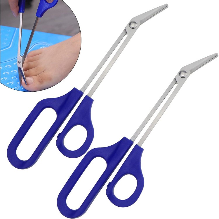 2 PACK Long Handle Toenail Clippers Scissors for Seniors