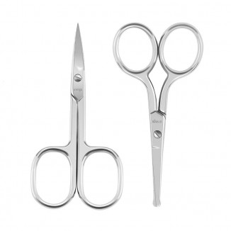 LIVINGO Premium Curved and Rounded Nose Hair Scissors for Men