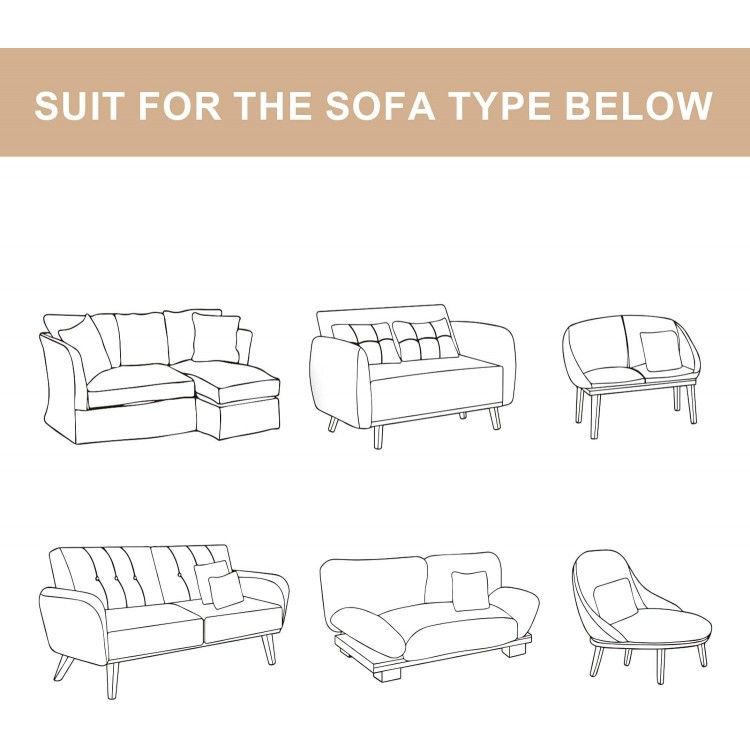 Geometrical Sofa Slipcovers, Sofa Covers for 2 Cushion Couch, Sofa Throws Cover