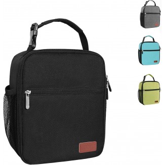 Lunch Box for Men & Women Durable Lunch Bag for Adults Reusable Small Lunchbox Black