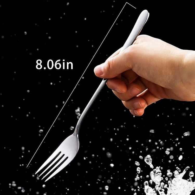  Flatware Forks,8 Inches, Mirror Finish & Dishwasher Safe, New Apartment Essentials Cutlery Set